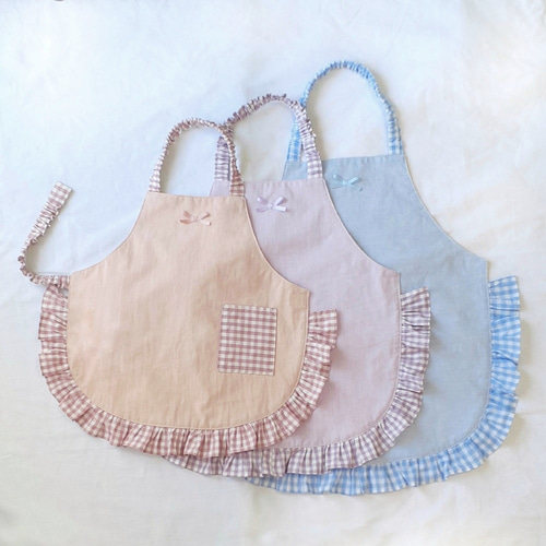 memeki☆ オーダー ハンドメイド フリル キッズエプロン Apron Story 【子供】フリルキッズエプロン 女の子 日本製