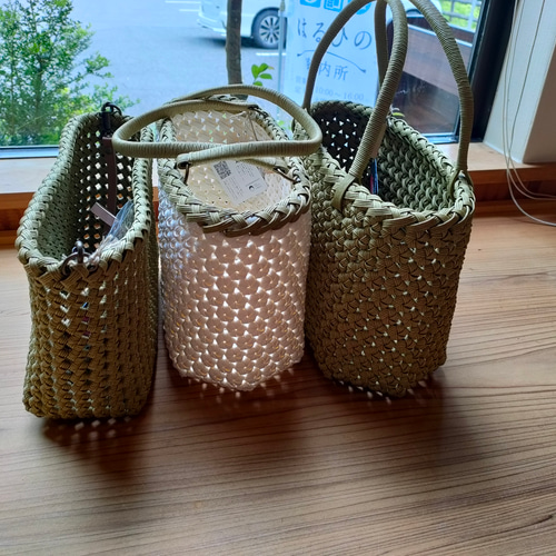 受注製作〙毎日のかごバッグ「グリーンアナベル」 かごバッグ Craft