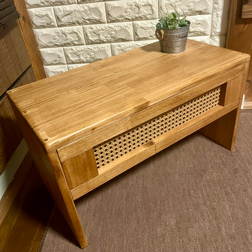 かごめ編みシリーズ第4弾】かごめ編みサイドテーブル 子ども用テーブル  