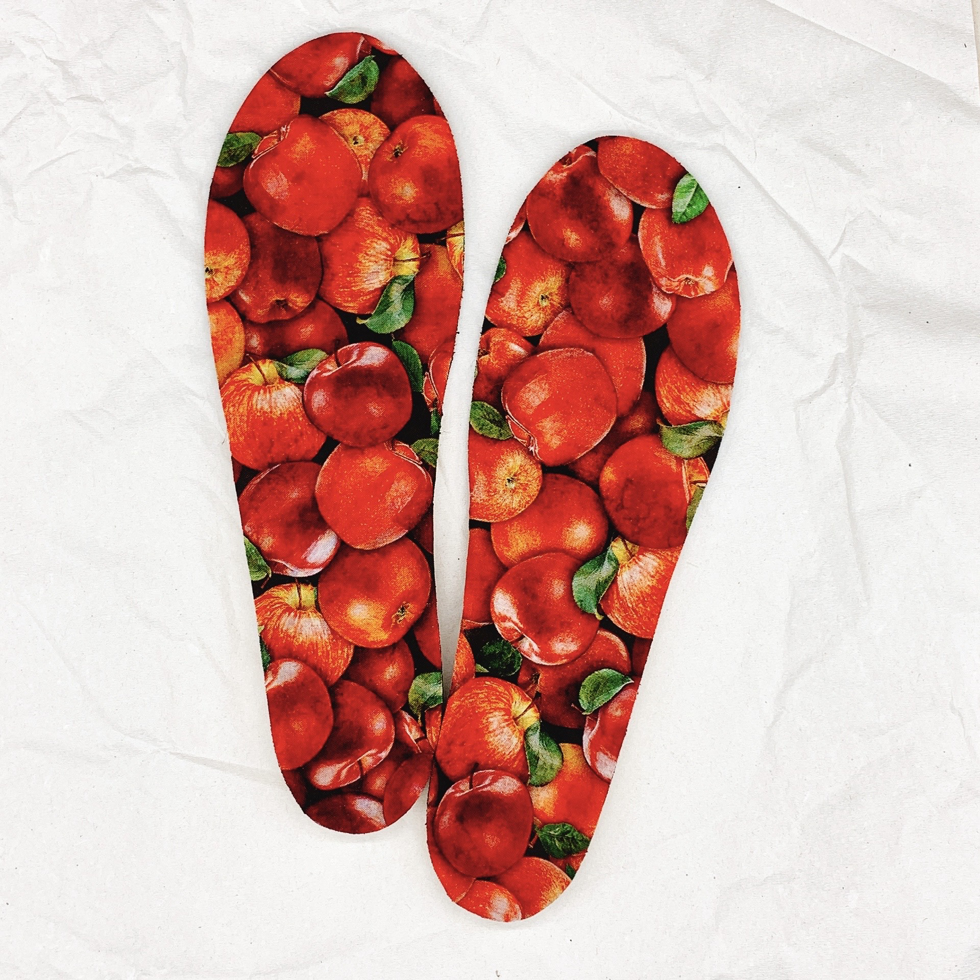 見せたくなるインソール－りんご－履く時ワクワク♩歩いてらくらく☆