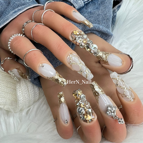 新品　エバーネイル　リピネイル　ゴールドフレンチ 繰り返し使えるネイル EVER NAIL｜エバーネイル
