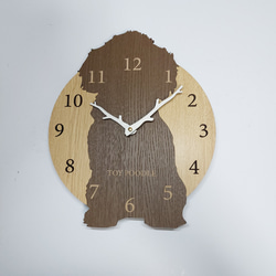 3匹の犬種が選べる特別デザイン｜オーダーメイド木製掛け時計 掛け時計