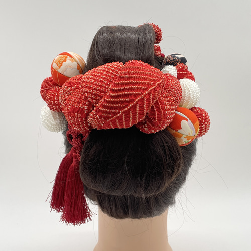 ❤ ご予約品 ❤ ちんころ かのこ 鹿の子 和玉14本セット 木目込み鞠 赤