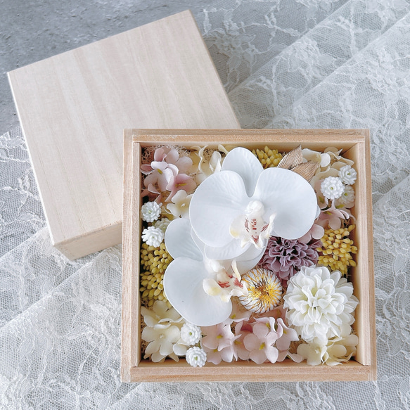 桐箱お供え花『綾』【アーティフィシャルフラワー仏花】仏花 供花