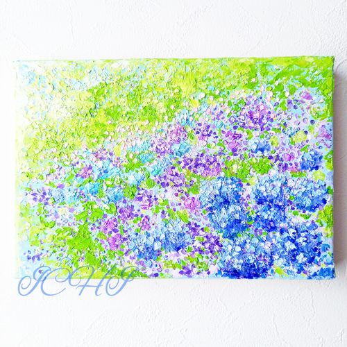 みう 　油絵　F8 ユリと紫陽花　二点 数量限定セール みう 油絵 F8 ユリと紫陽花 二点 絵画 - 絵画