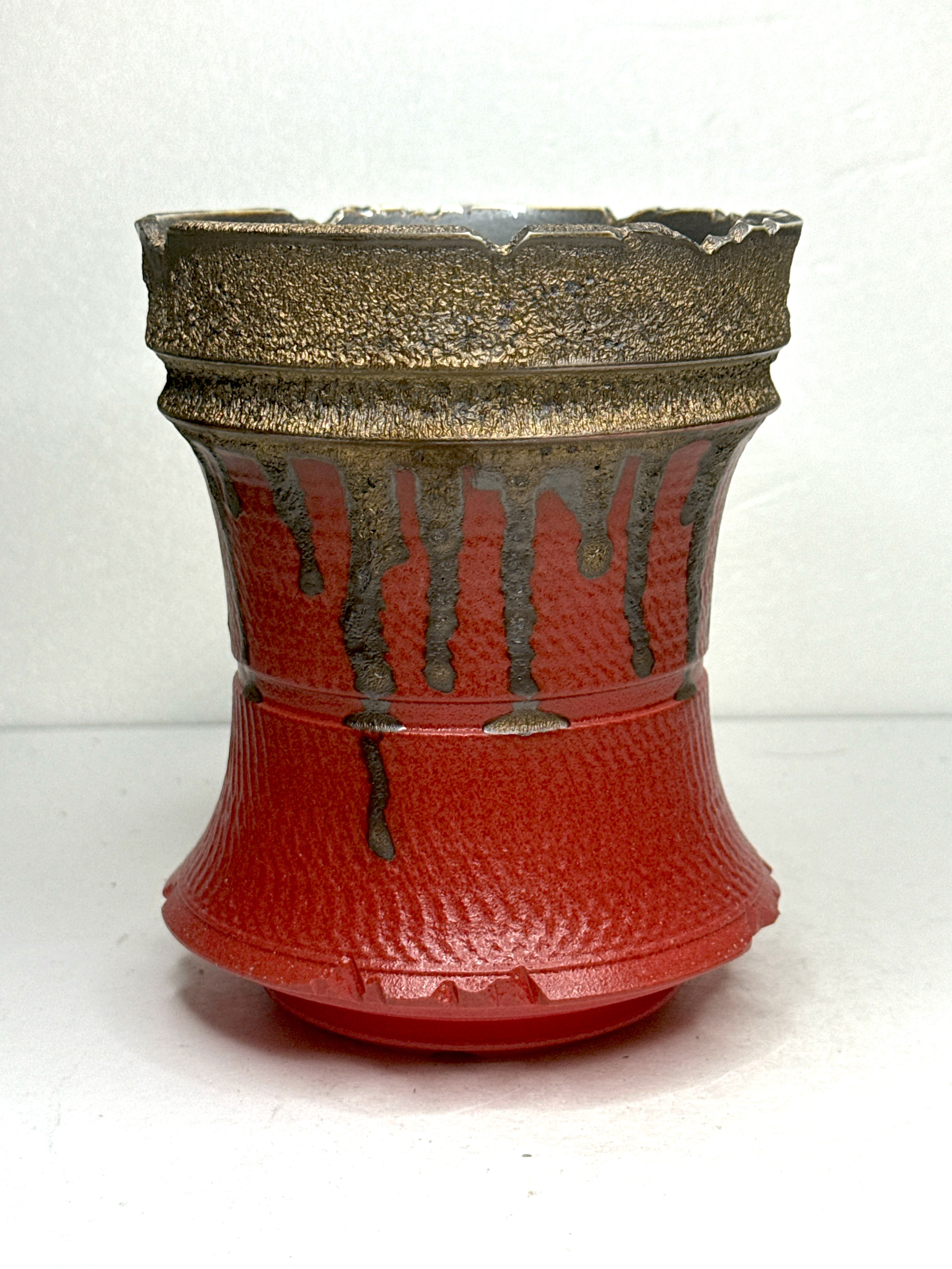 直径11.5cm植木鉢多肉塊根観葉植物ハンドメイド陶器陶芸アカベサボテン