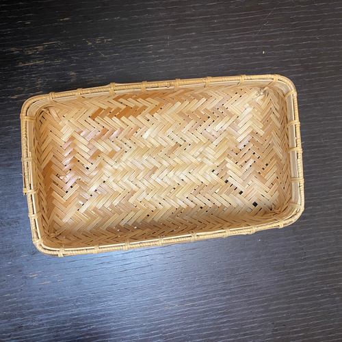 見せる収納に大活躍！ 足付き竹小物入れ 大きいサイズ フリーボックス