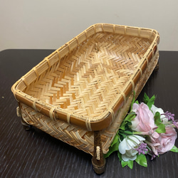 目にも心にも癒しを！ 書や絵など短冊サイズ 差し六ツ目竹短冊掛