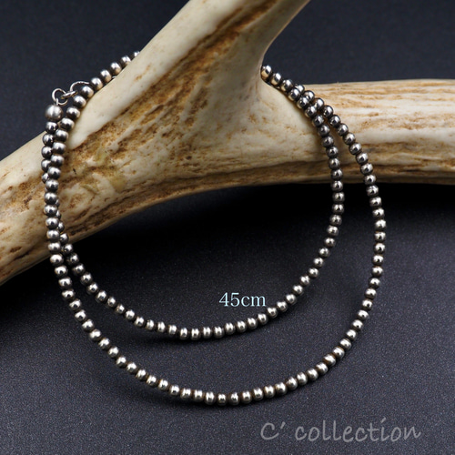 ナバホパール シルバービーズネックレス チョーカー ナバホパール シルバービーズ チョーカーネックレス インディアン