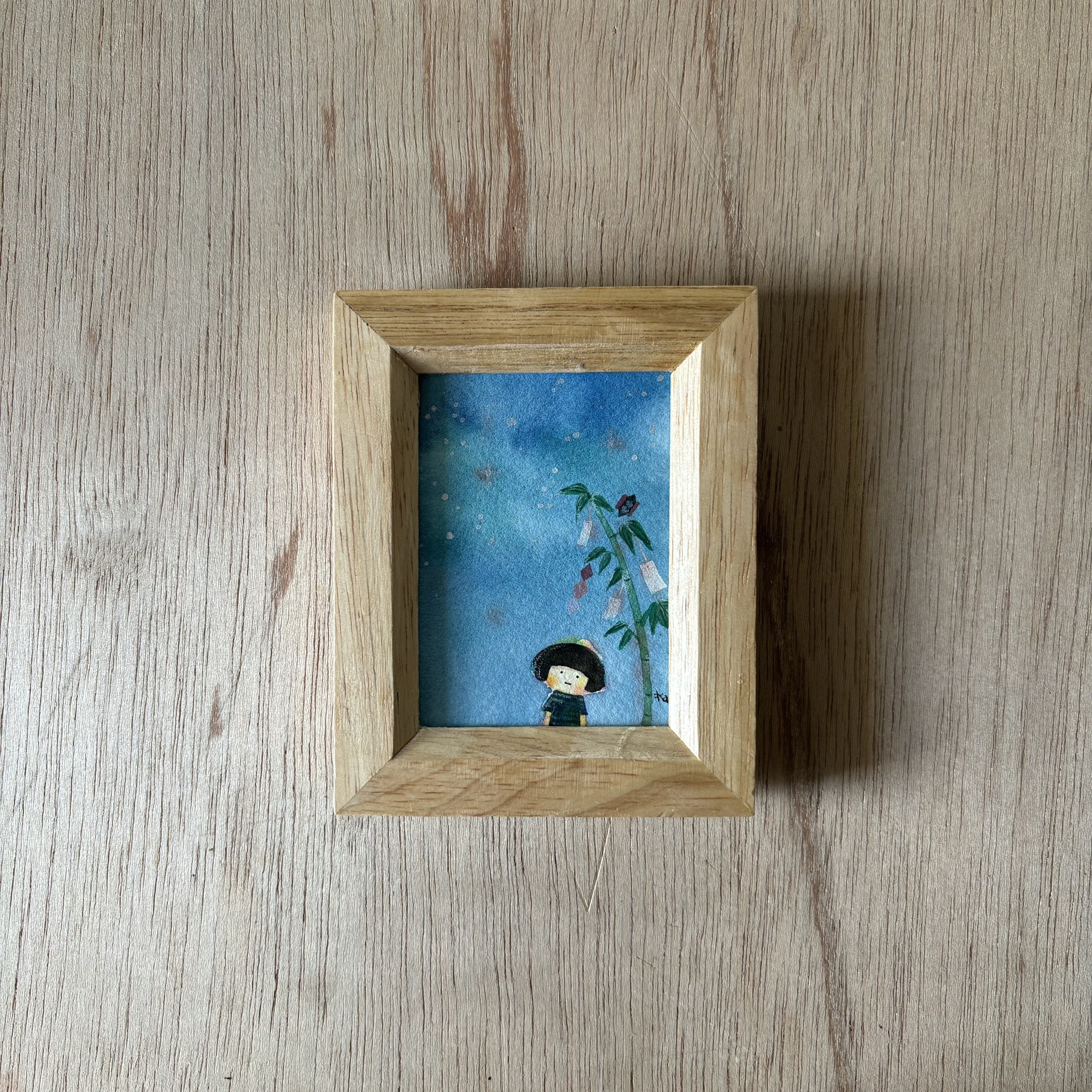 「届くかな」ミニ額　原画