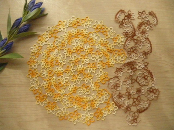 タティングレース 期間限定 手書きレシピ（編み図） 月とうさぎの