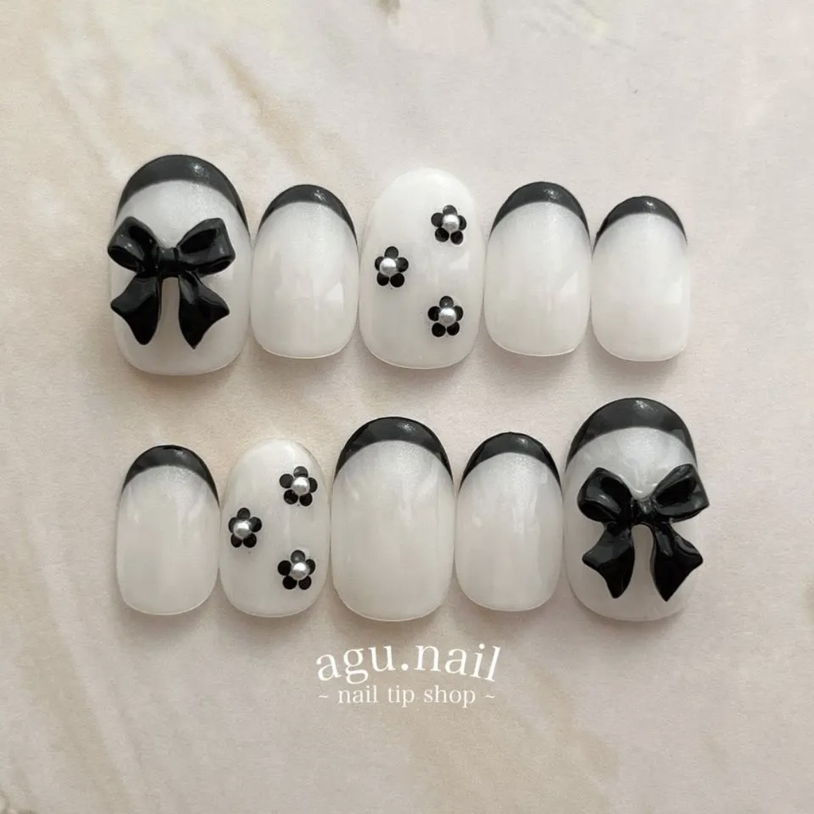 ネイルチップ No.21 ブライダル ウエディング 前撮り 成人式 リボン  