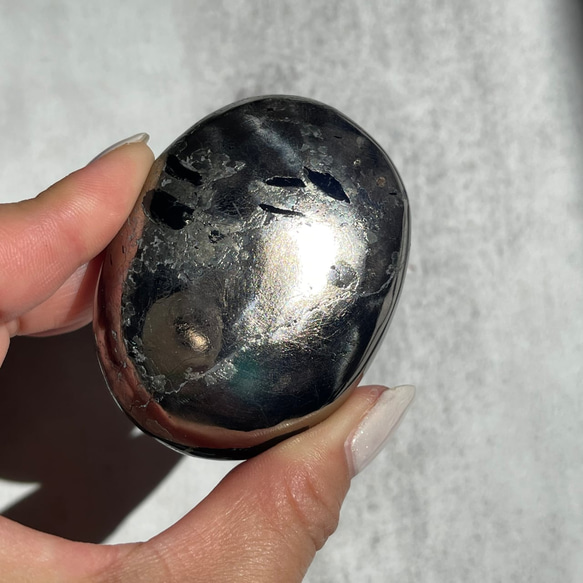 きゅう様　高品質　セレナイト　シラー　パーム　握り石 きゅう様 高品質 セレナイト シラー パーム 握り石 握り石 | 木霊石