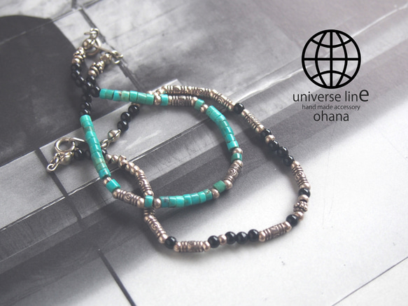 ohana  bracelet - karen silver bracelet turquoise 3枚目の画像