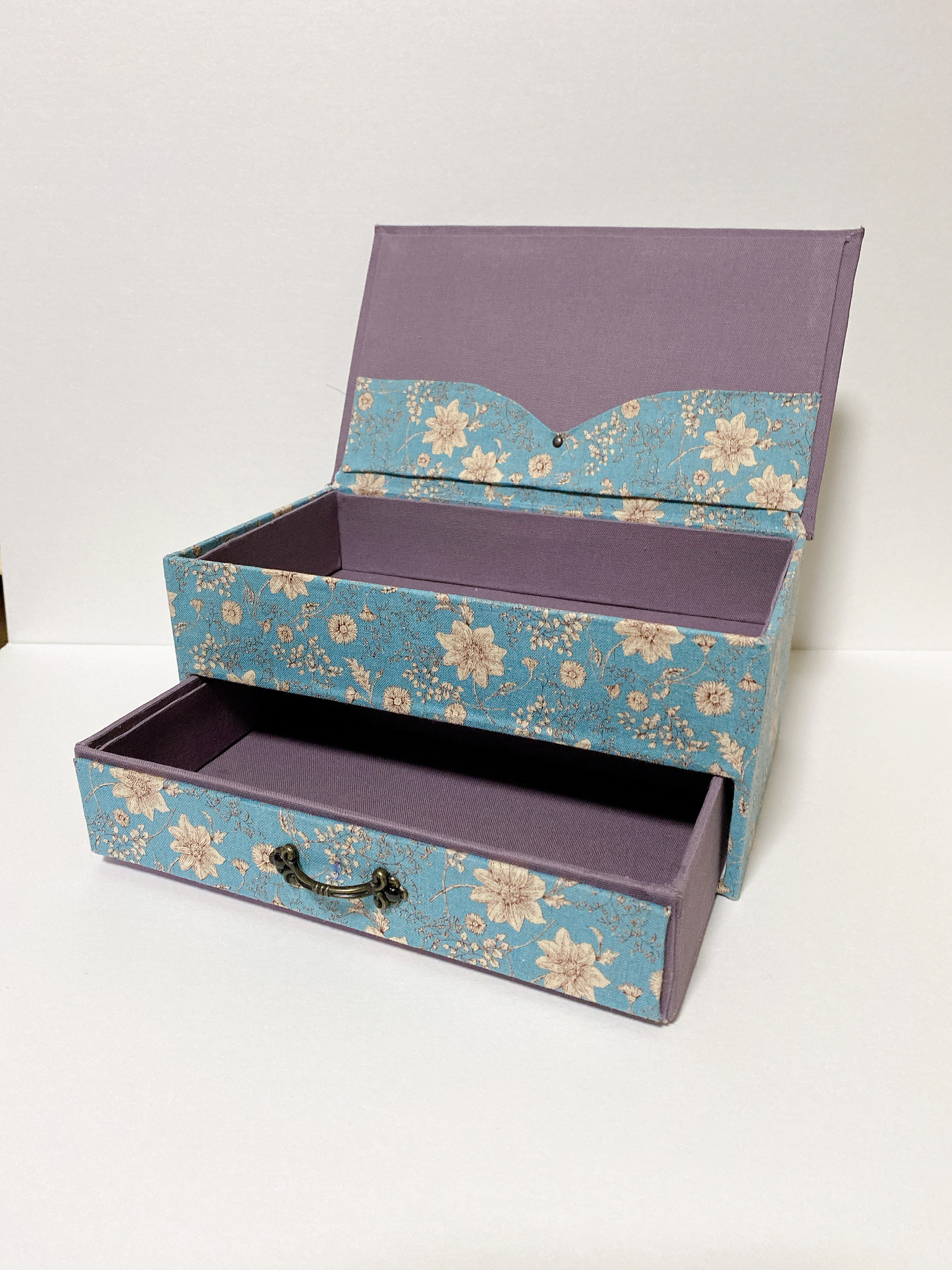 アンティークカルトナージュ　引き出し付BOX
