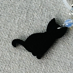 日傘にも★アンブレラマーカー・ペットボトルマーカー★黒い子ネコ 5枚目の画像