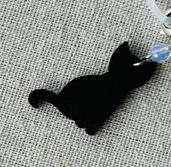 日傘にも★アンブレラマーカー・ペットボトルマーカー★黒い子ネコ 5枚目の画像