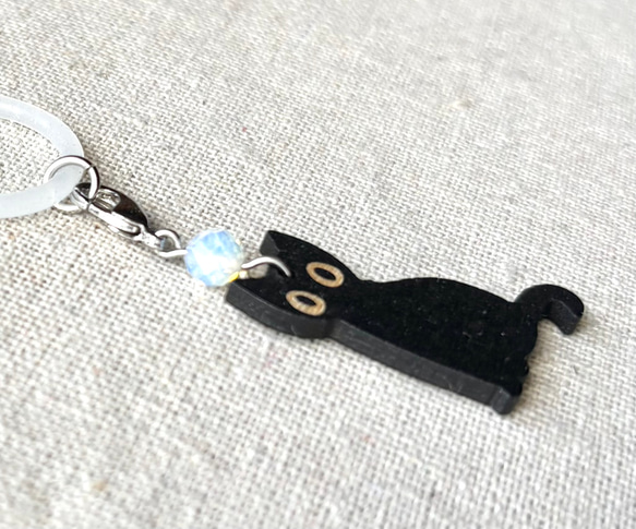 日傘にも★アンブレラマーカー・ペットボトルマーカー★黒い子ネコ 4枚目の画像