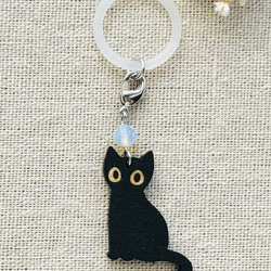 日傘にも★アンブレラマーカー・ペットボトルマーカー★黒い子ネコ 1枚目の画像