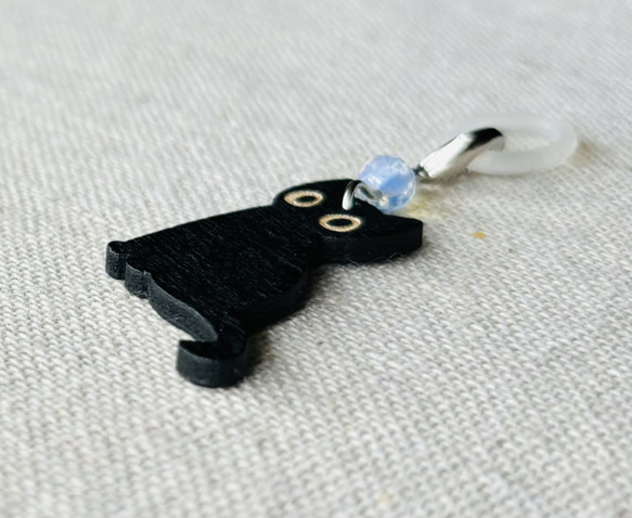 日傘にも★アンブレラマーカー・ペットボトルマーカー★黒い子ネコ 3枚目の画像