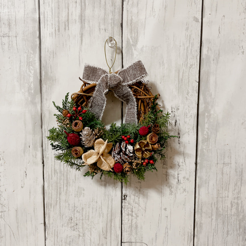 手作りリース クリスマスリース 手作り 北欧 ナチュラル led 玄関 おしゃれ