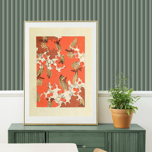 絵画　「赤い実」 絵画 「赤い実」