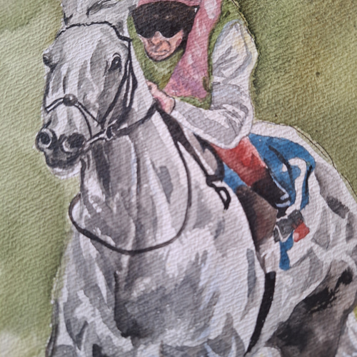 水彩画 古物 競走馬 戦前の作品 作者不明 - 絵画