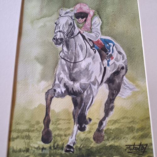 公式ショップ】 100%手描きの馬の群れの馬の絵40 * 30cm