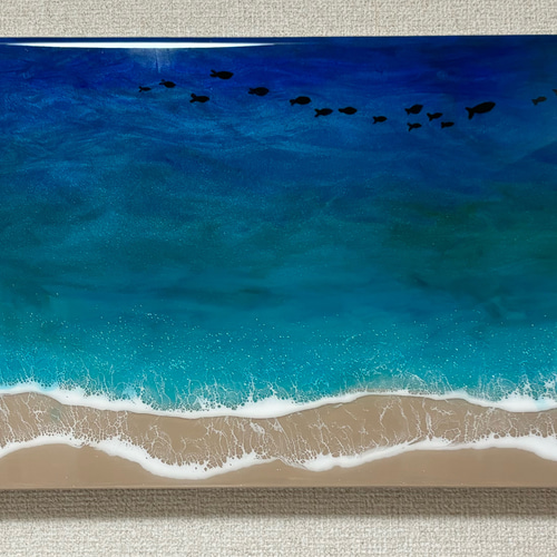 礁」レジンアート 海アート オーシャンアート 波アート 海レジン