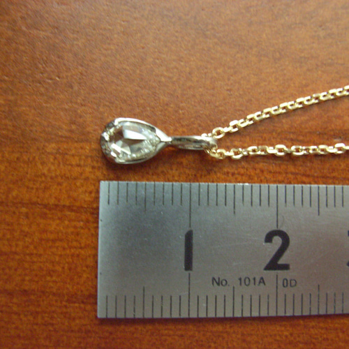 K18YG・WGしずく型ローズカットダイヤモンドネックレス ネックレス