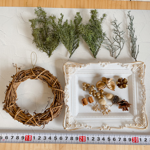 クリスマスリースキット ハンドメイドキット 手作りキット 14cm