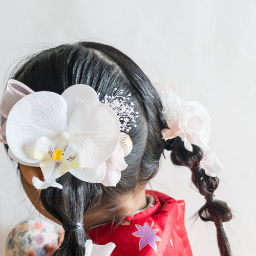 ❁︎慎佳様❁︎ モダン花シリーズ 七五三 髪飾り - ヘアアクセサリー ❁︎慎佳様❁︎ モダン花シリーズ 七五三 髪飾り - ヘアアクセサリー