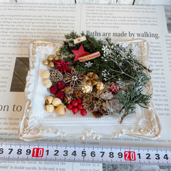 クリスマスリースキット  ハンドメイドキット  手作りキット 15cm D 6枚目の画像