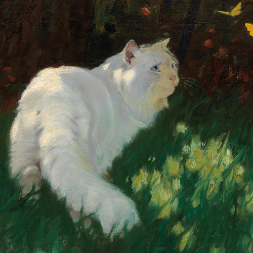 絵画 猫 猫の絵 アンティーク インテリア ロココ シャビー