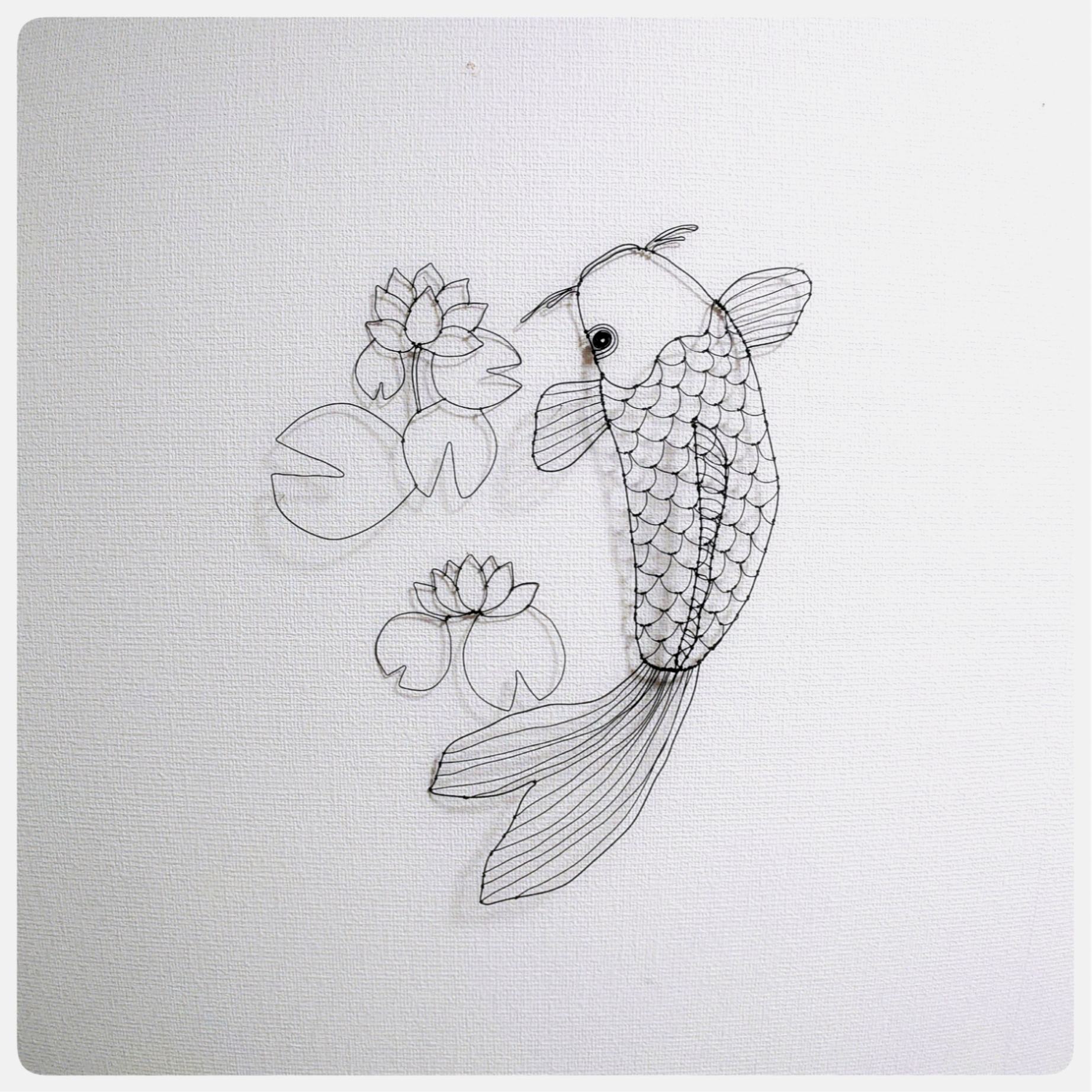 ワイヤーアート　鯉さん