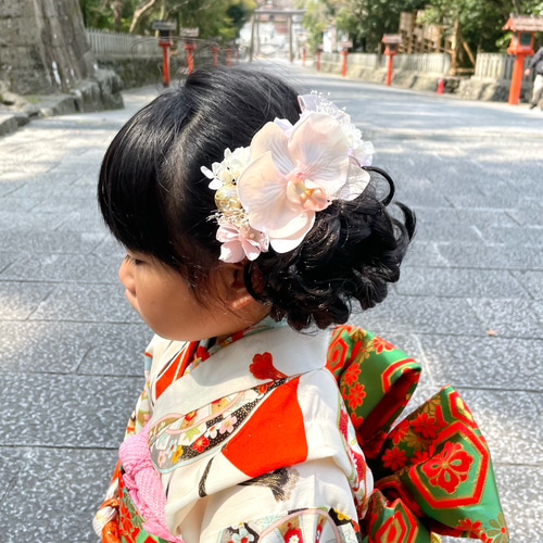 七五三 髪飾り 3歳 7歳 胡蝶蘭 紫陽花 髪かざり 浴衣 夏祭り 753 袴