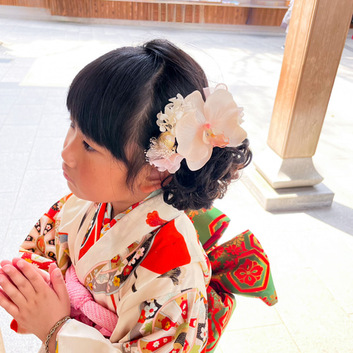 七五三 髪飾り 3歳 7歳 胡蝶蘭 紫陽花 髪かざり 浴衣 夏祭り 753 袴