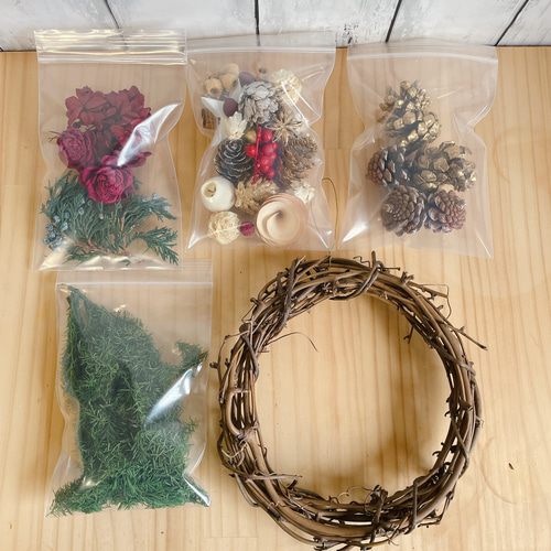 クリスマスリースキット ハンドメイドキット 手作りキット 20cm