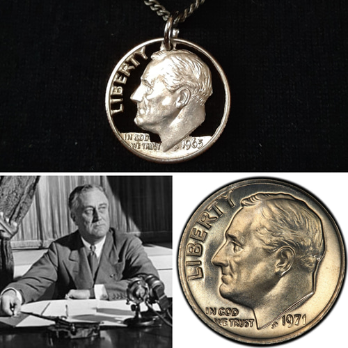 アメリカ合衆国 10セント硬貨(ダイム) アクセサリー ペンダント