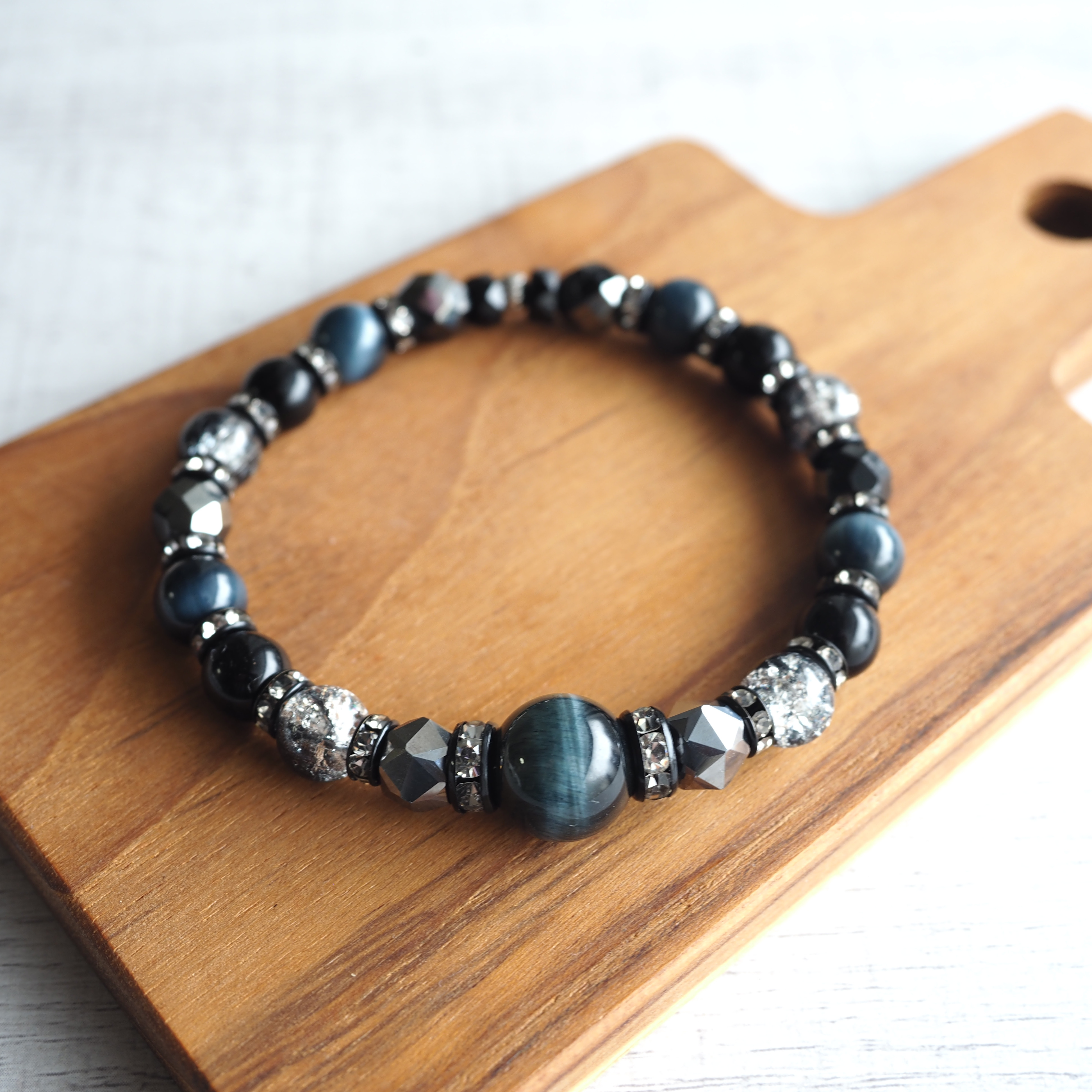 《for men》ブルータイガーアイのブレスレット