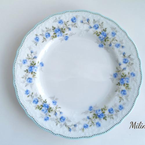 ローズガーデン 19.4cmプレート(カラーをお選びくださ)】薔薇 食器