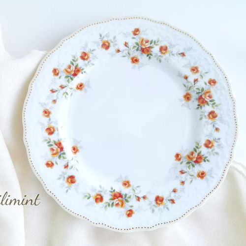 ローズガーデン 19.4cmプレート(カラーをお選びくださ)】薔薇 食器