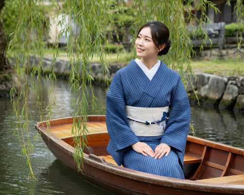 し*え様 未使用 笠仙 竺仙 浴衣 藍染 身丈163cm 綿100% dbad0430d7d847b1476a618960768f