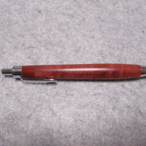 ピンクアイボリー 縮み杢 「桃色の象牙」 ガラスコート仕上げ 木軸