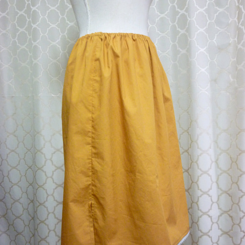 コットンのペチコート♡裾レース 落ち着いたオレンジ その他