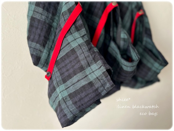 亞麻黑色手錶環保袋：Marche Bag 第9張的照片