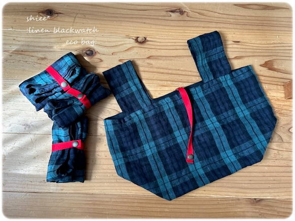 亞麻黑色手錶環保袋：Marche Bag 第6張的照片