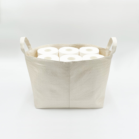 《帯リメイク》帯バスケット（A4サイズ） 2枚目の画像