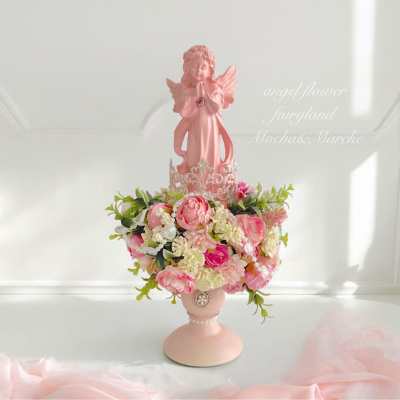 エンジェル・キャンドルホルダー・フラワーアレンジメント エンジェル