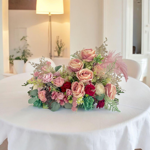 光触媒 ロココ調 テーブルフラワーアレンジ フラワーアレンジ オールド